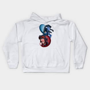 Red Oni and Blue Oni Kids Hoodie